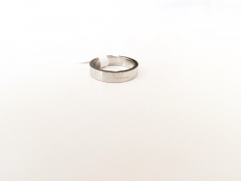 Ring Stainless steel Silver " Happiness"