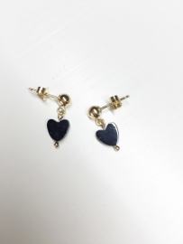 Onyx hart earring kids