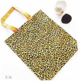 Leopard tote bag yellow