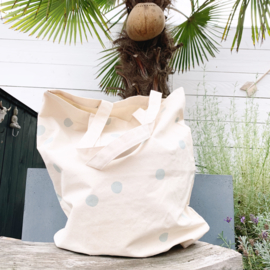 Canvas tas met mint stip