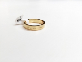 Ring Stainless steel goud " Happiness ....