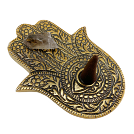 Wierook brander Hamsa hand Goud