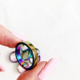 Rainbow Hematiet ring