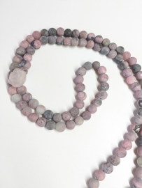 Mala necklace Rhodonite