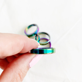 Rainbow Hematiet ring