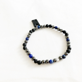 Hematiet en Lapis Lazuli armband