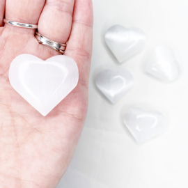 Edelsteen hart Seleniet  XS
