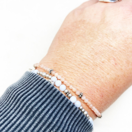 Perzik Maansteen armband
