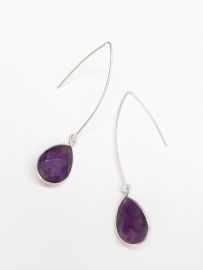 Amethyst earring hook