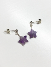 Amethyst star earring kids