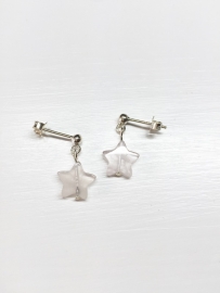 Rose Quartz star earring kids