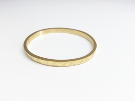 Bracelet Stainless steel gold thin: Triangle