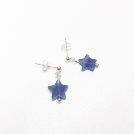 Blue Agate star earring kids