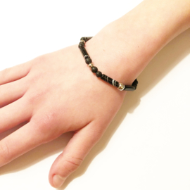 Onyx en Lava armband