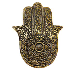 Wierook brander Hamsa hand Goud