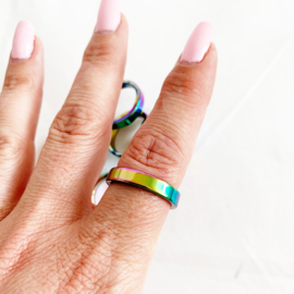 Rainbow Hematiet ring