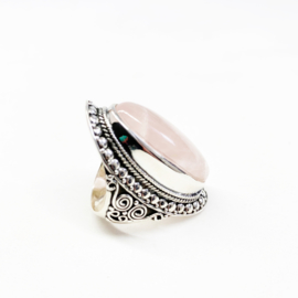 Rozenkwarts ring ovaal