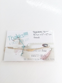 Armband Stainless steel feather goud