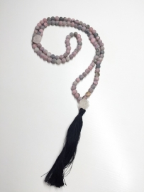 Mala necklace Rhodonite