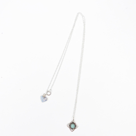 Amazoniet flower ketting