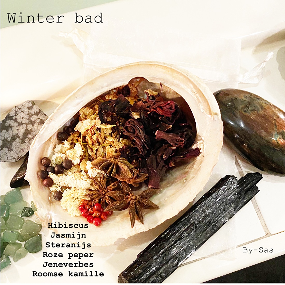 winter bad ritueel heksen magie, groene heks, wicca magic by-sas