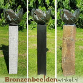 Abstract tuinbeeld "Bloem des Levens" - Groen