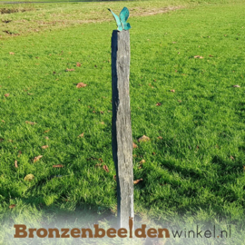 Tuinbeeld vlinder op sokkel BBW20366