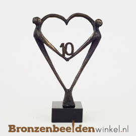 TOP cadeau 10 jaar getrouwd "Het Hart" met 10 BBW003br67j