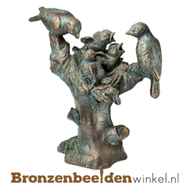 Bronzen vogels met nestje BBW75810
