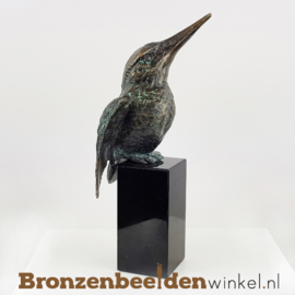 IJsvogel beeldje brons BBWR88321 op sokkel