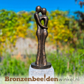 Bronzen liefdespaar tuinbeeld - Kleine Versie BBW0718br