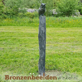 Bronzen neerkijkend uilenbeeldje BBWR88634
