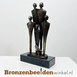 Herinnering overleden kind "Gezin 5 personen en vlinder" BBW006br20V