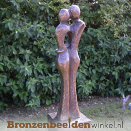 Bronzen liefdespaar tuinbeeld - Kleine Versie BBW0718br