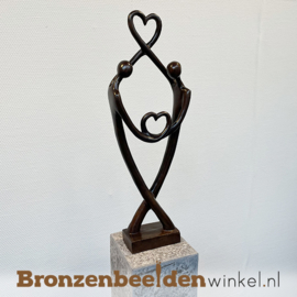 Groot bruiloft cadeau "Hartendieven op sokkel" BBW007br29os