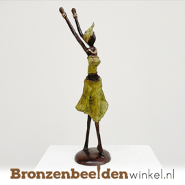 Afrikaans beeld "Blijdschap" 35 cm bbwST13GR35
