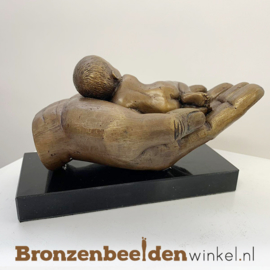 Troost cadeau overlijden baby "Geborgen in Gods hand" BBW002270br