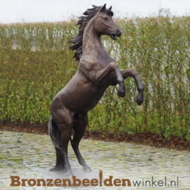 Groot steigerend paard beeld BBWB1109