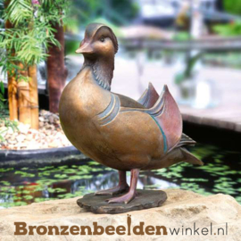 Beeld mandarijneend brons BBW37277