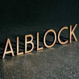 Losse letters Alblock - patina licht bruin