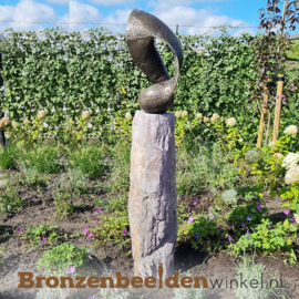 Abstract tuinbeeld "Oneindigheid" op Basalt sokkel BBW0820br