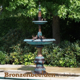 Bronzen fontein met vogels BBW57152