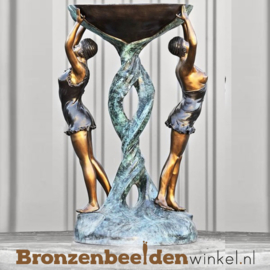 Bronzen fontein met klassieke vrouwen BBW8003