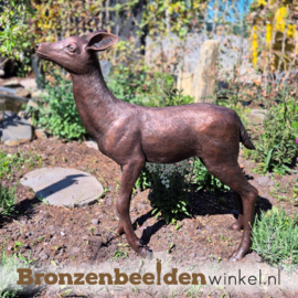Beeldje hertje in brons BBW1408-3