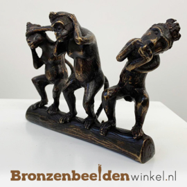 Apen beeldje "Horen Zien en Zwijgen" BBW008br10