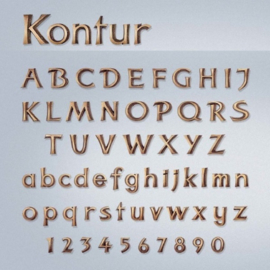 Bronzen letters Kontur