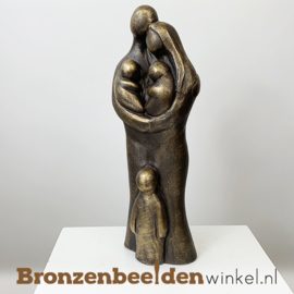 Tweeling cadeau "Gezin met kind en pasgeboren tweeling" BBW071br53