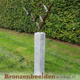 NR 7 | Bronzen beeld Amsterdam ''De 5 ganzen'' BBWF5G