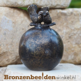 Bronzen asbeeldje met twee tortelduifjes BBW0361br