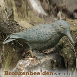 Beeld notenkraker vogel in brons BBWR88260